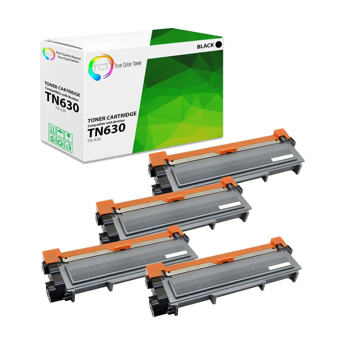 True Color Toner True Color Toner TN-630 Black Toner Cartridge 4 Pack 1200 Pages — product photo