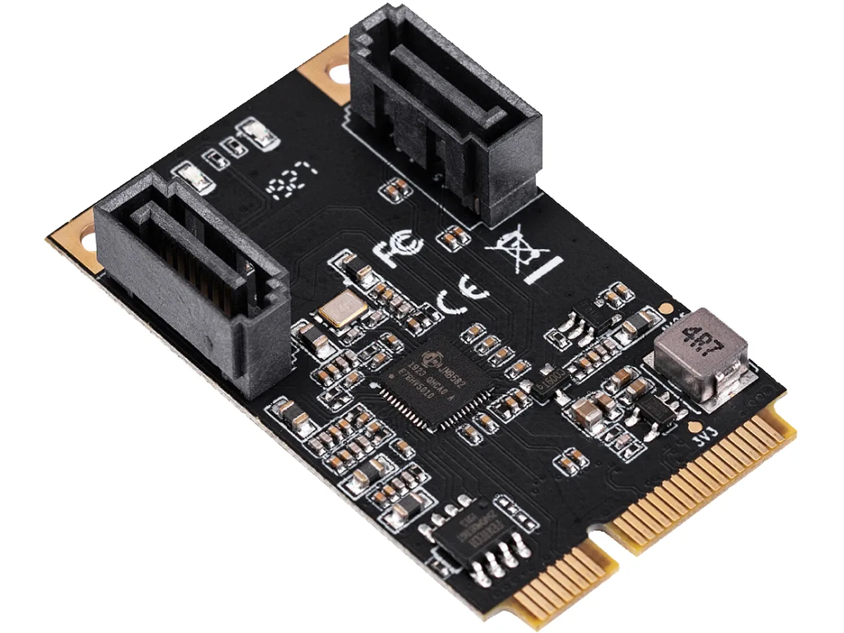 Syba Syba SI-MPE40150 2 Port SATA III MiniPCIe Expansion Card — product photo