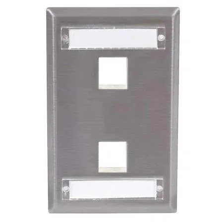 Hubbell Incorporated Hubbell Incorporated SSFL12 Wall Plate 2 Port Gray — product photo