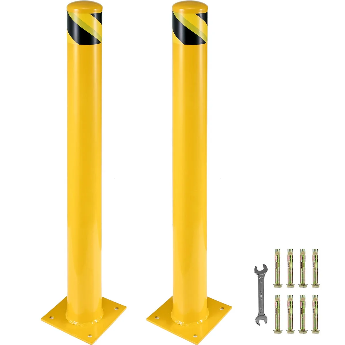 VEVOR VEVOR BP-36-5.5 safety bollard 36" 5.5" yellow 2 pcs — product photo