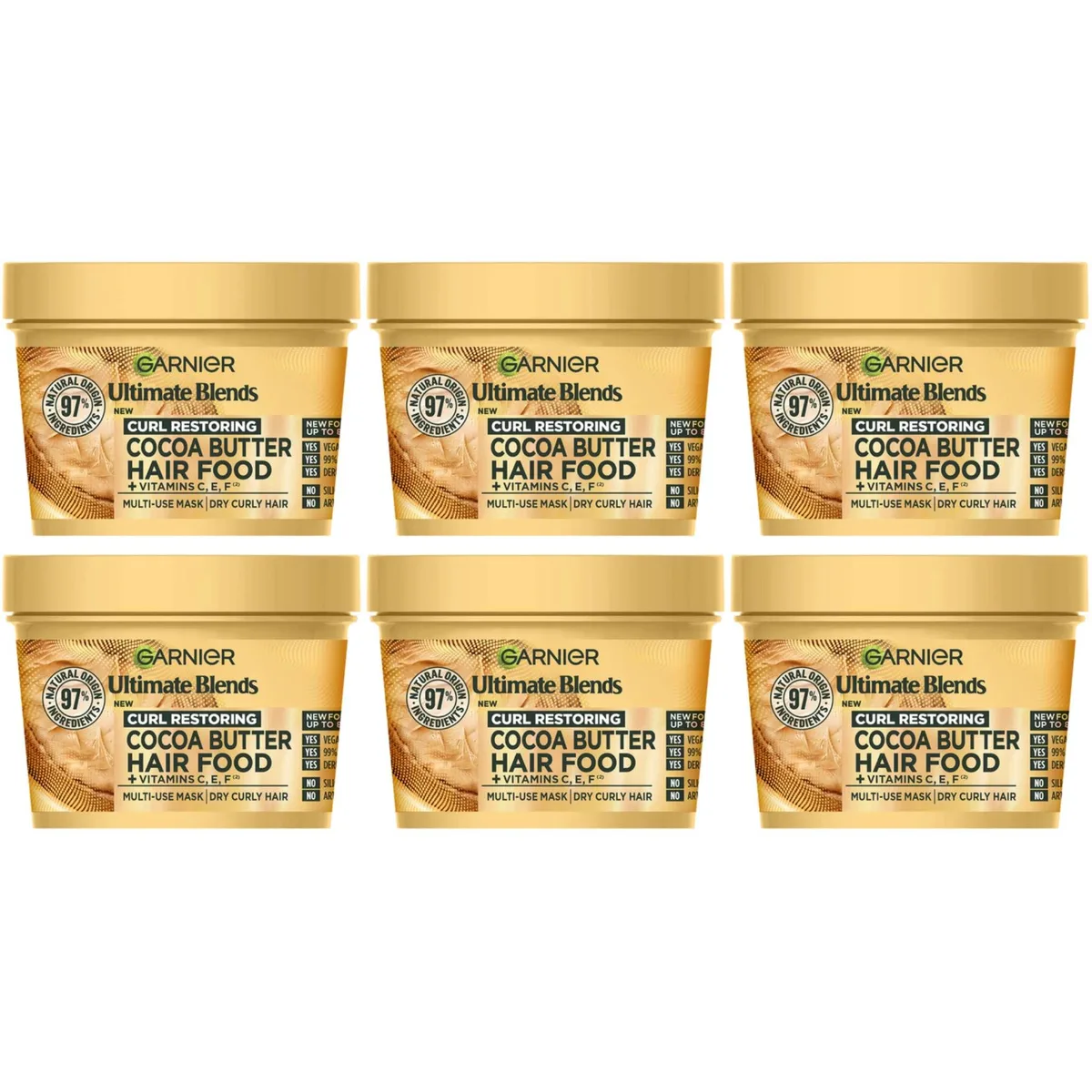 Garnier Garnier Cocoa Butter 3-in-1 Hair Mask 400 ml 6-Pack — product photo