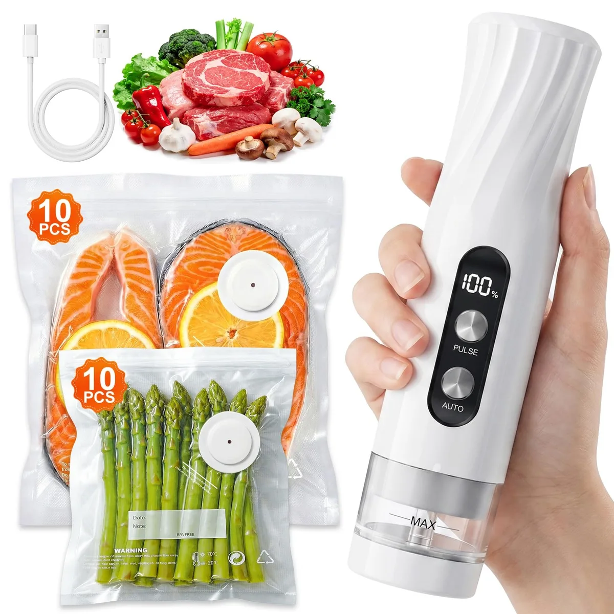  RIWUSI VM11 vacuum sealer 60kPa 20 bags — product photo