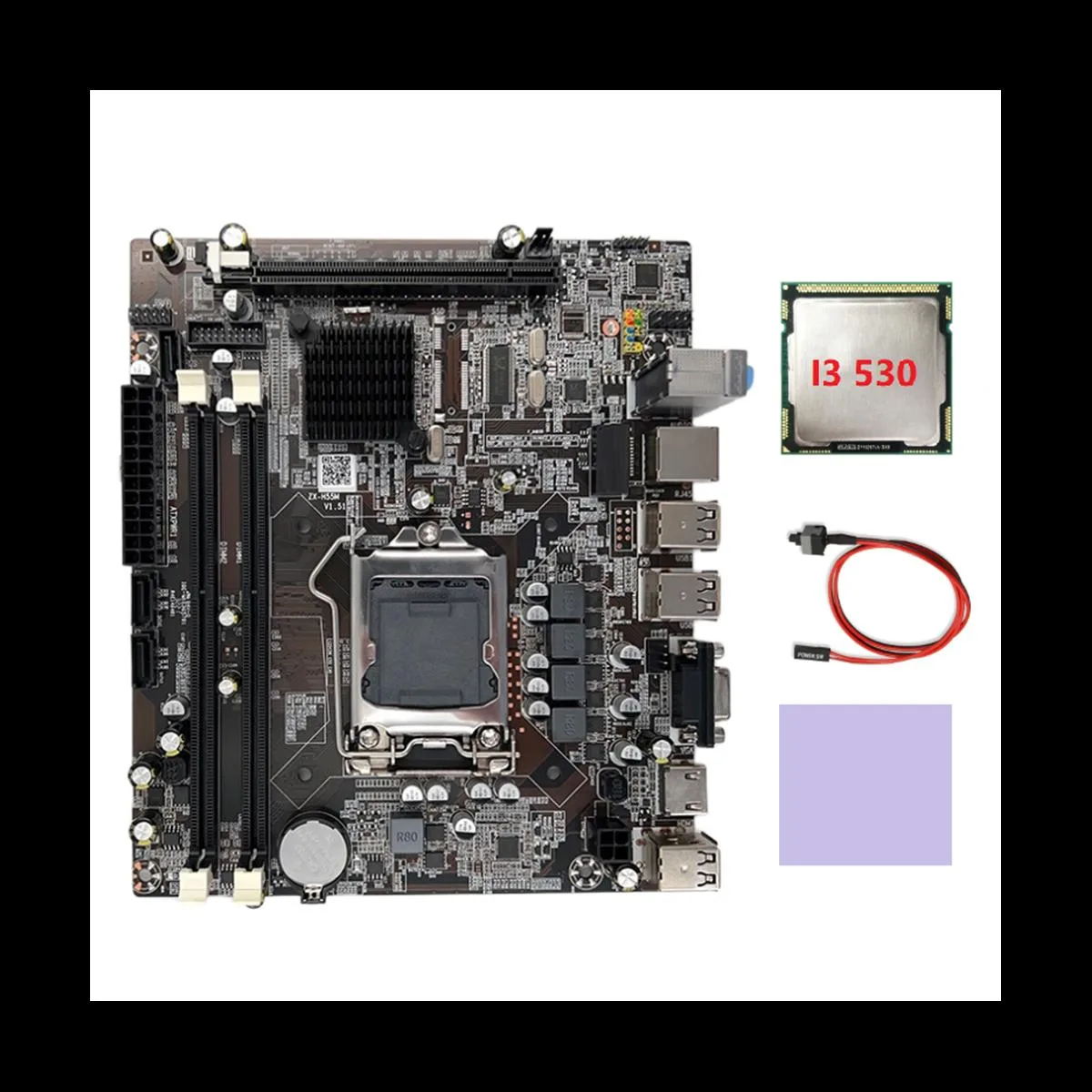 YINGHUA YINGHUA H55 LGA1156 Server Motherboard + I3 530 CPU — product photo