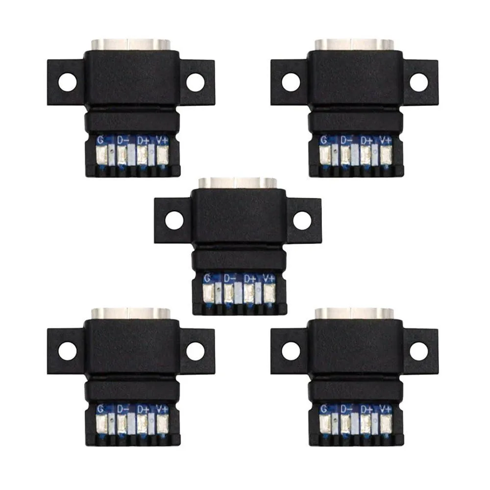 LORDWORLD LORDWORLD USB-C Female to 6Pin Screw Mount PD 65W 5pcs — product photo