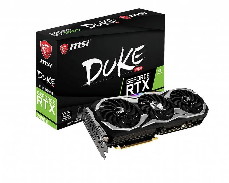 MSI MSI GeForce RTX 2080 Ti Duke OCV1 11GB GDDR6 graphics card — product photo
