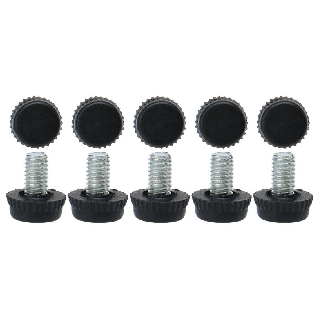 Ten M6 adjustable leveling feet with plastic bases