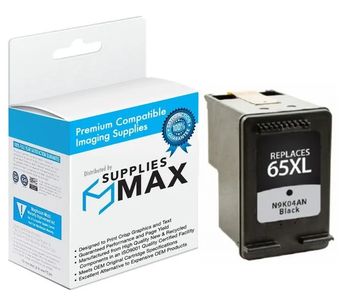 SuppliesMax SuppliesMax HP 65XL High Yield Black Inkjet Cartridge 300 Pages — product photo