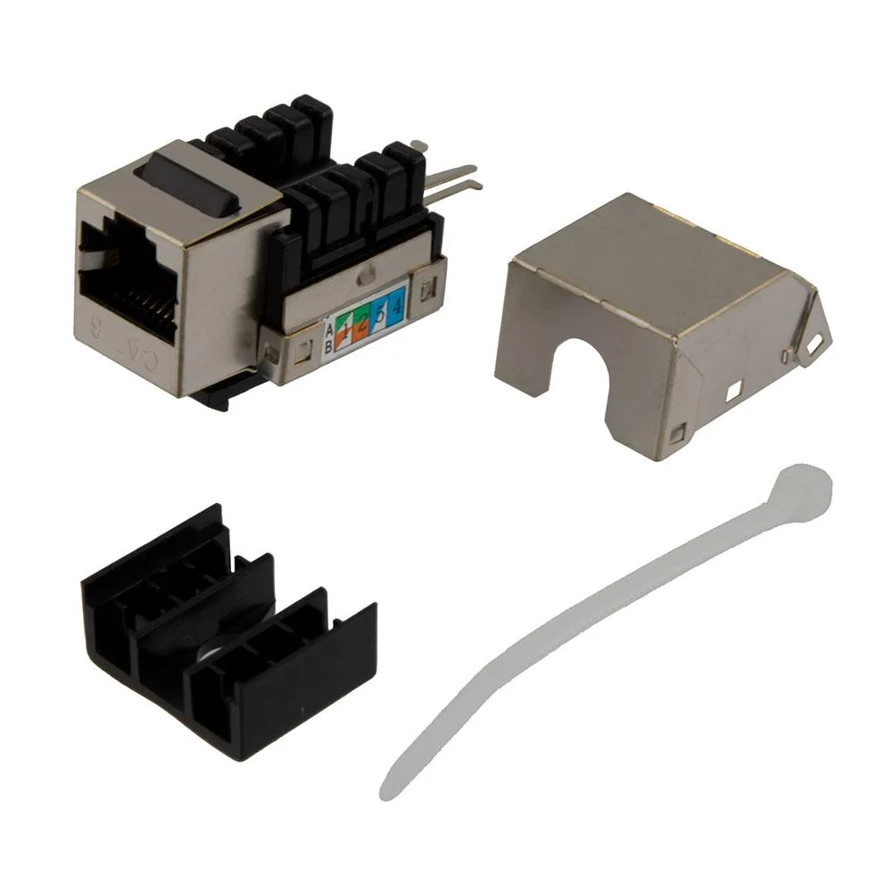 NavePoint NavePoint 90° CAT6 FTP Shielded Keystone Jack 25 pack RJ45 female 23 24 AWG — product photo