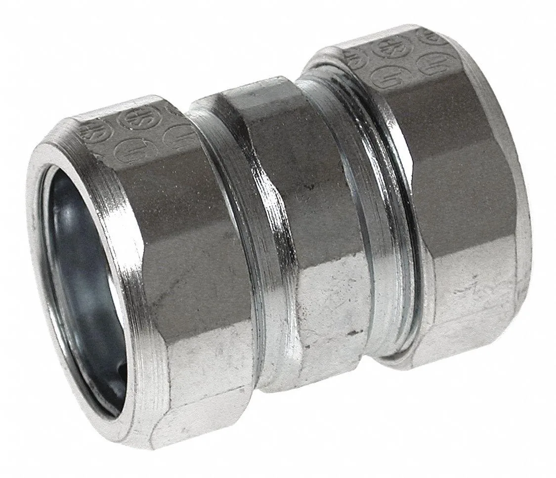 Hubbell Incorporated Hubbell Incorporated RACO 1825 Compression Coupling 1 1/4 in Steel Zinc Plated Gray — product photo