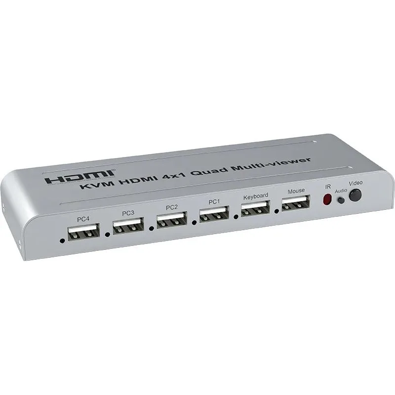 YINGHUA YINGHUA KVM HDMI 4x1 Quad Multi Viewer Switch 1080P USB AU Plug — product photo