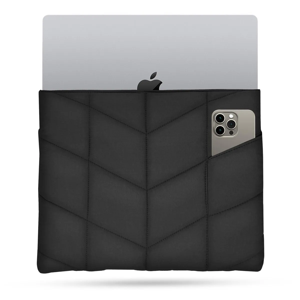 UZBL UZBL Puffy Laptop Sleeve 13-14 inch Diamond Stitched 2 in 1 accessory — product photo