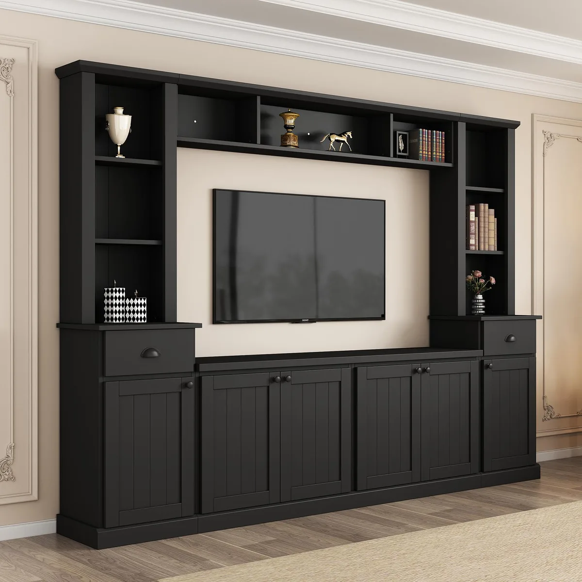 tuphen tuphen Home Entertainment Wall Unit Set for 75 TV Black — product photo