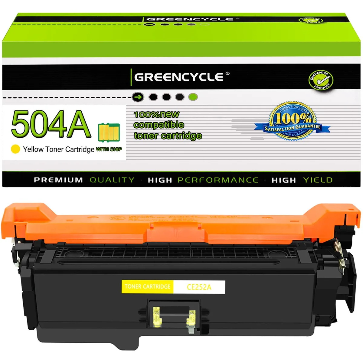 GREENCYCLE GREENCYCLE 504A CE252A Yellow Toner Cartridge — product photo