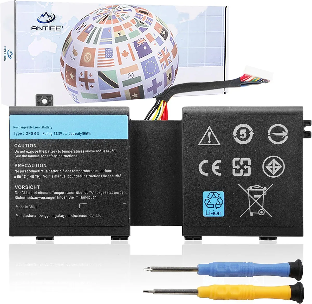 TAURKENAM TAURKENAM 86Wh 14.8V laptop battery for Dell Alienware 17 18 series with tools — product photo