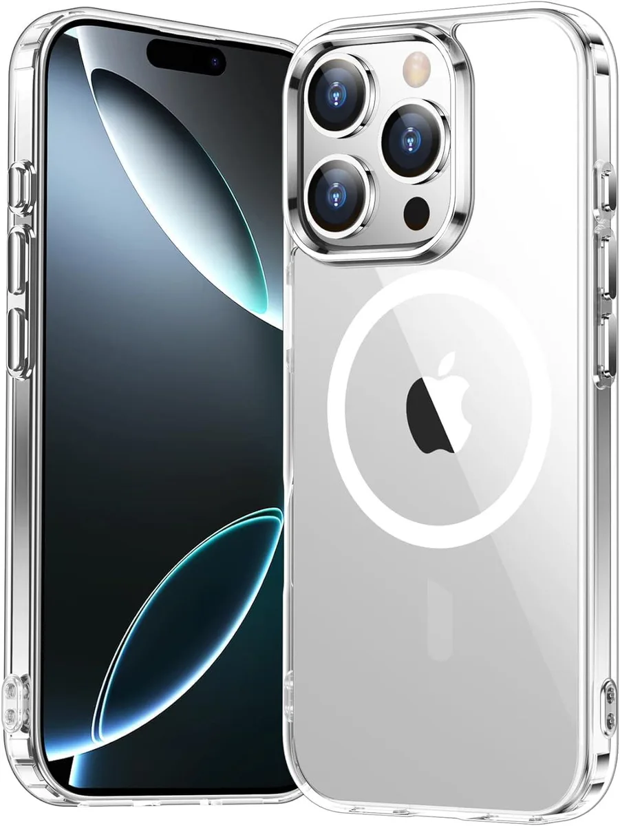 iworkmart iworkmart iPhone 16 Pro Case Clear MagSafe Anti-Yellowing Military-Grade Shockproof Slim Magnetic Transparent — product photo