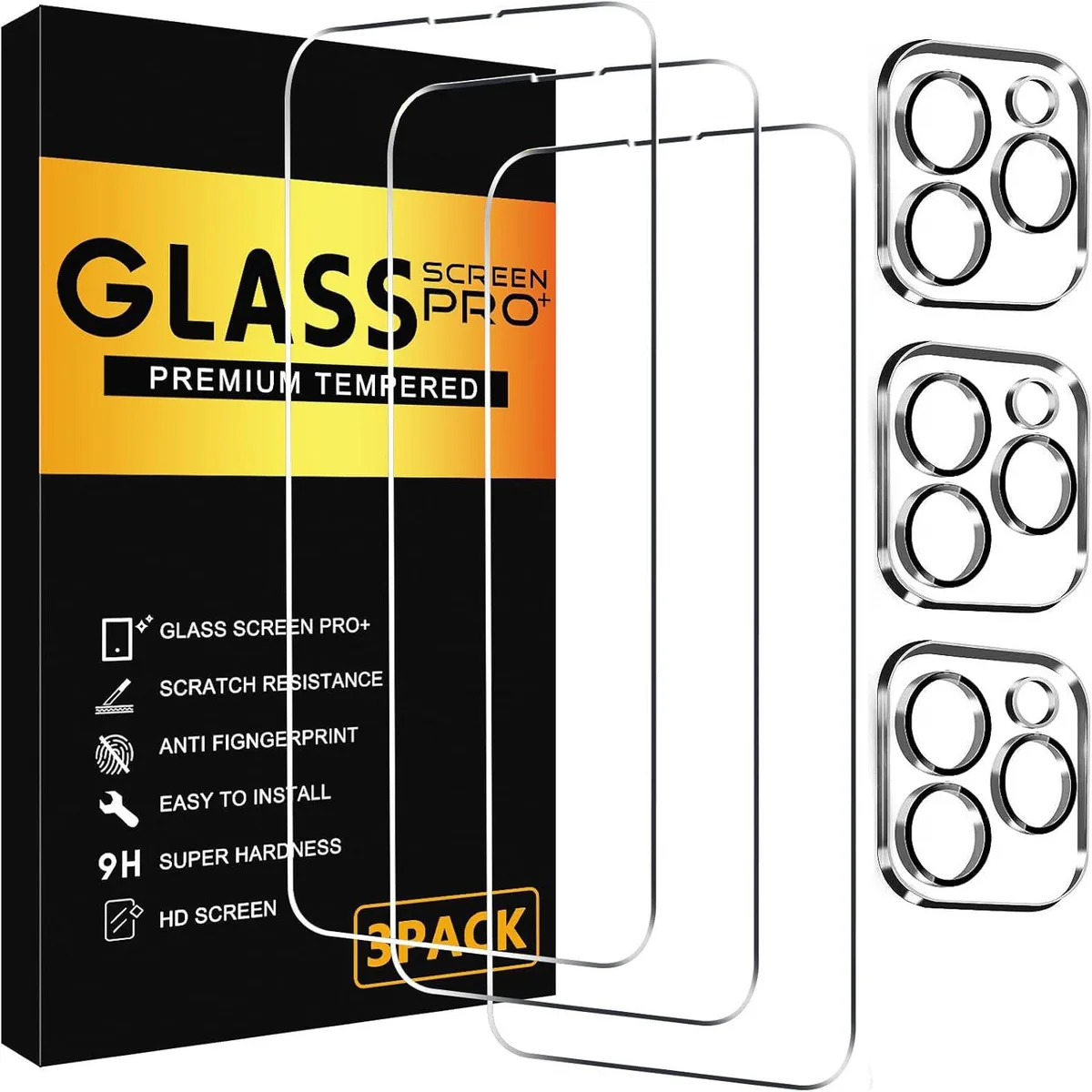 BONAEVER BONAEVER 3 Pack Screen Protector iPhone 13 Pro Max 6.7 Inch — product photo