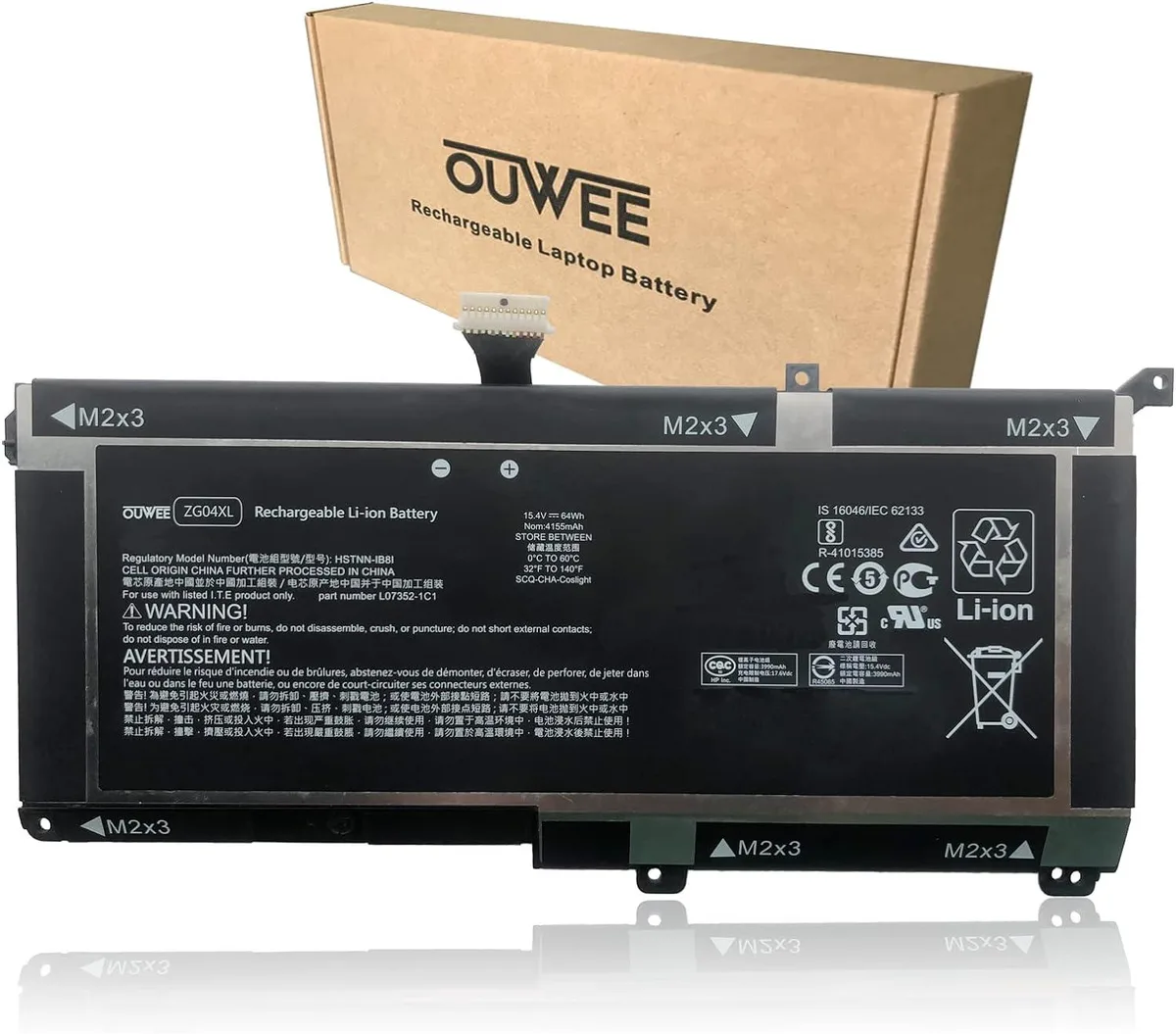 NShi NShi ZG04XL laptop battery 15.4V 64Wh 4155mAh 4-Cell — product photo