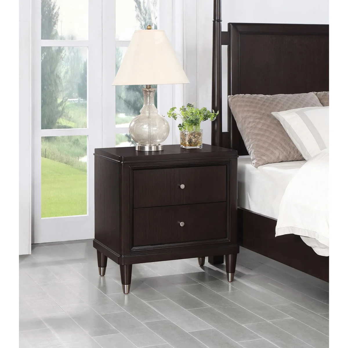 tuphen tuphen Niguel Brown 2-Drawer Nightstand 27x26x18 — product photo