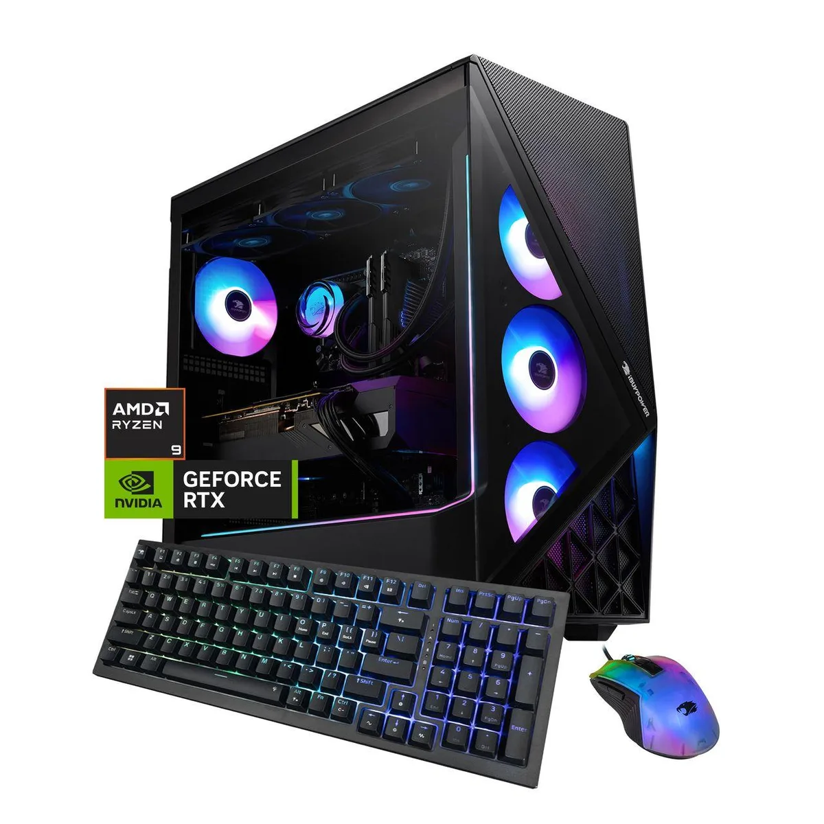 iBUYPOWER iBUYPOWER SBA9N5801 Gaming PC Ryzen 9 7900X RTX 5080 32GB DDR5 2TB — product photo