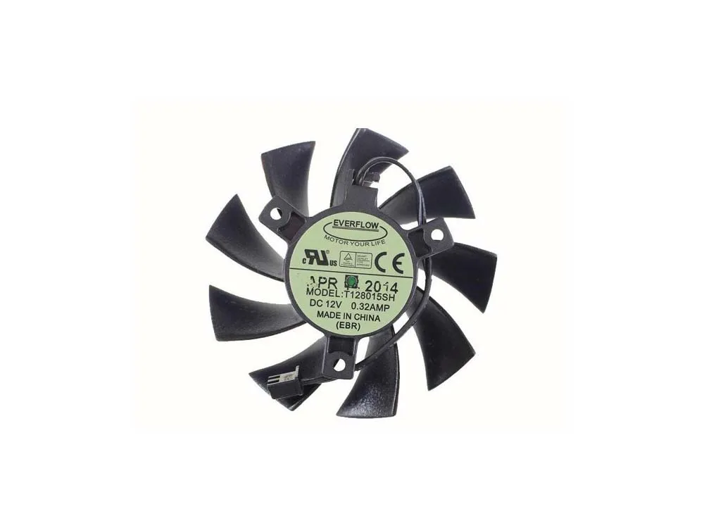 Zyvpee Zyvpee T128015SH 75mm 12V .32A 2-pin VGA cooling fan for EVGA GTX650 GTX650Ti — product photo