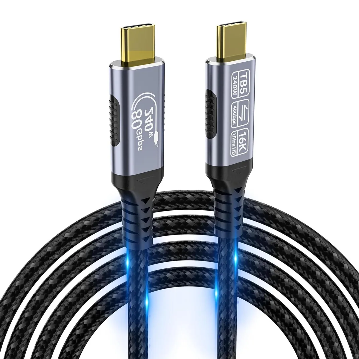 BUCIER BUCIER USB 5 cable 80 Gbps 3.3ft 240W 16K — product photo