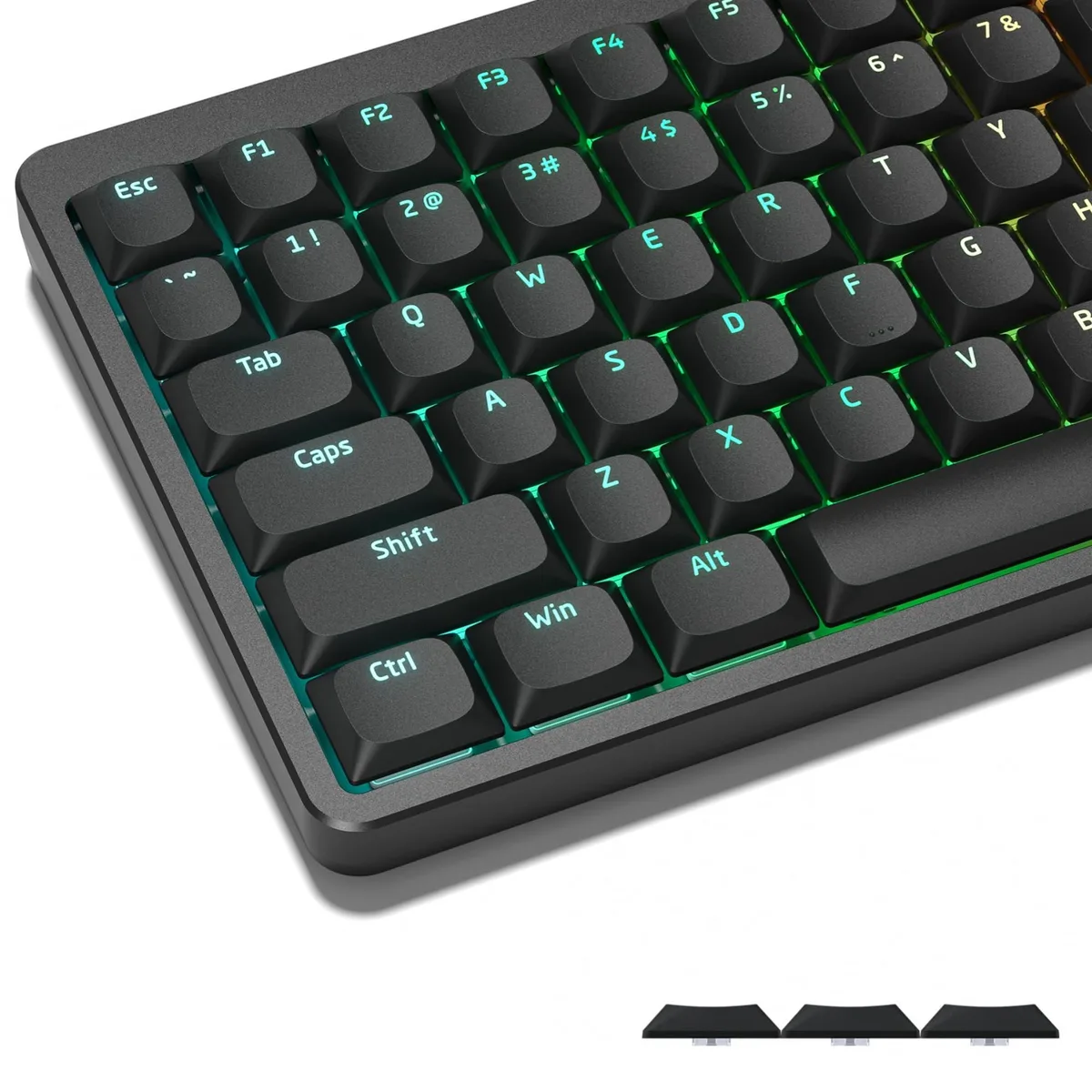 Womier Womier Low Profile Keycaps 134-Key Black PBT Shine Through — product photo