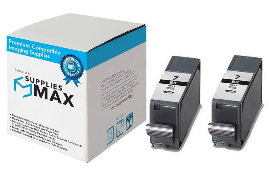 SuppliesMax SuppliesMax Canon PGI-7BK Black Inkjet 2-Pack — product photo