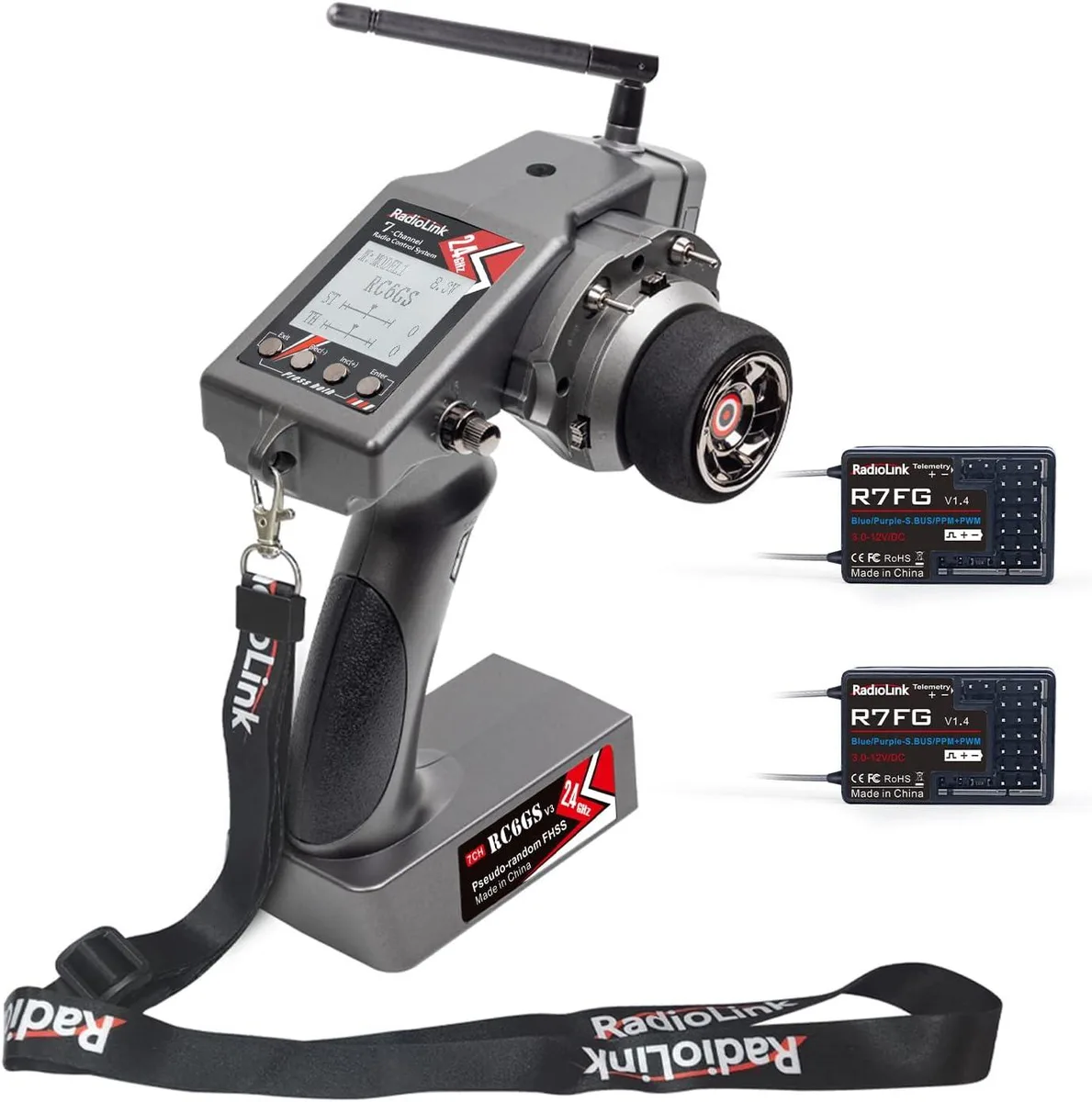 WUQ WUQ RC6GS V3 7-Channel 2.4GHz Transmitter with 2 Gyro Receivers — product photo