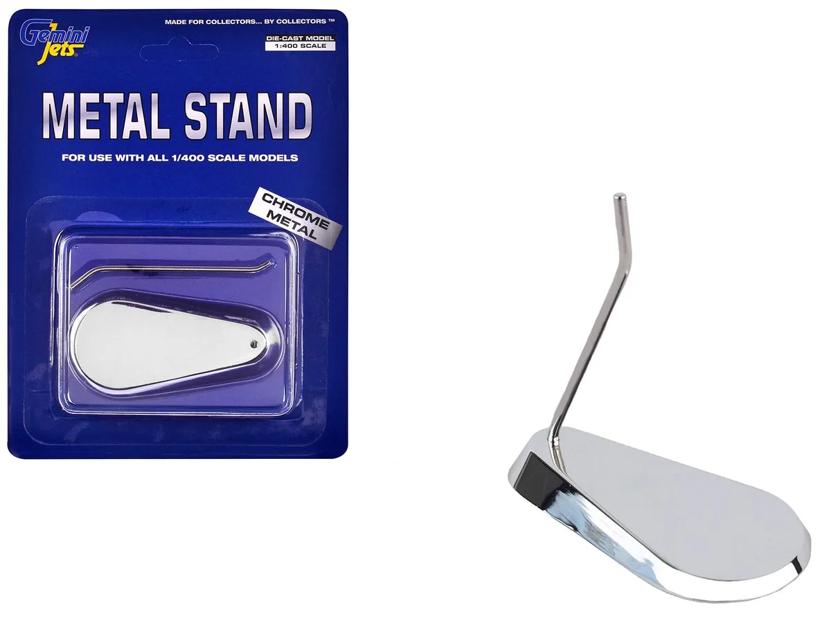 GeminiJets GeminiJets Chrome Metal Display Stand 1/400 Scale Hobby Collectible — product photo