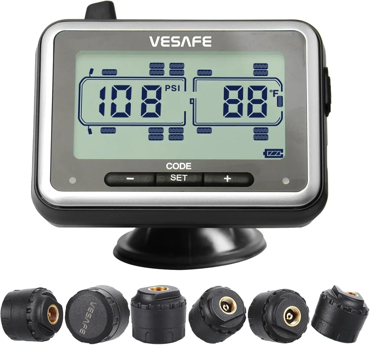 WUQ WUQ Wireless TPMS for RV Trailer Coach Motor Home Fifth Wheel 6 Anti-Theft Sensors — product photo