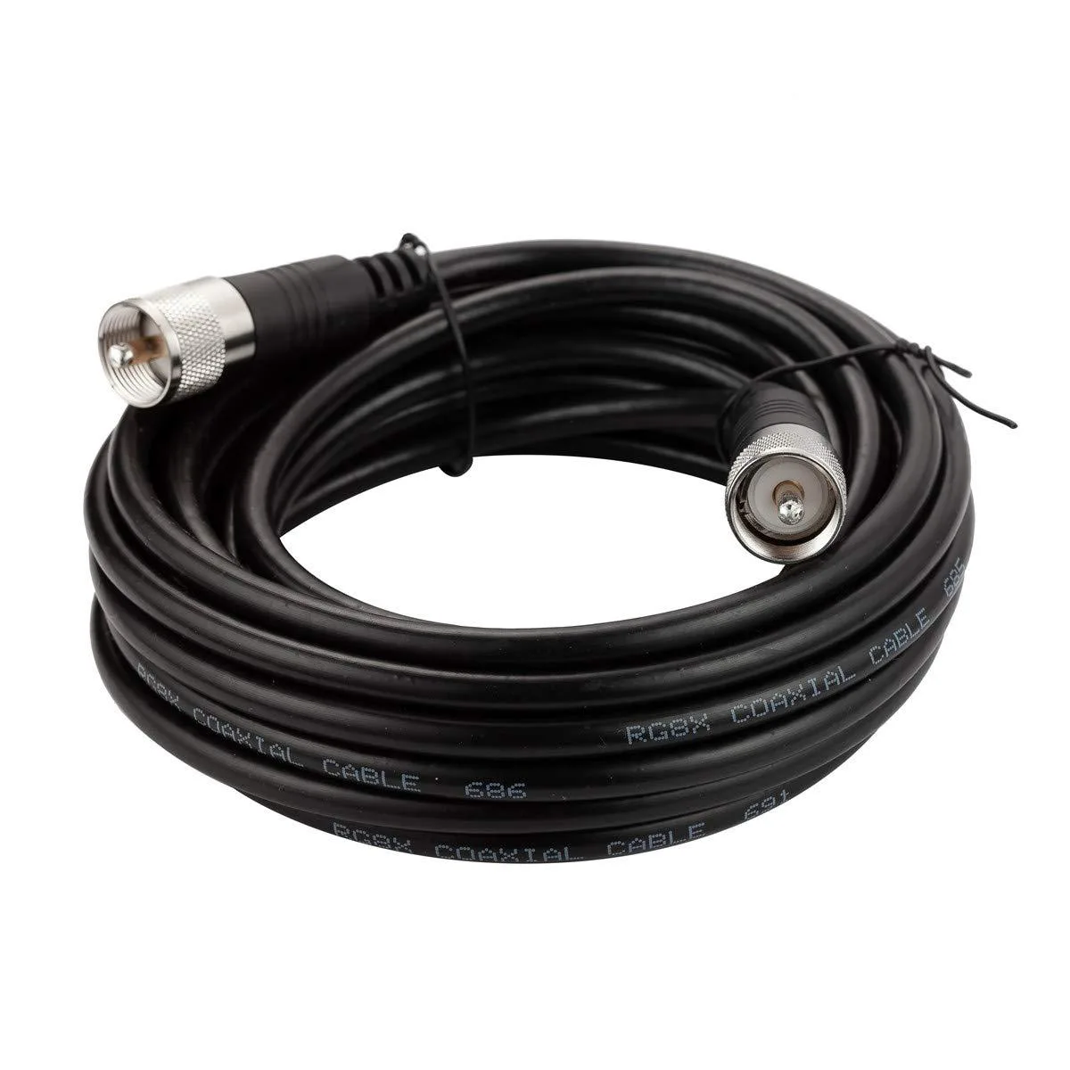 PISKEKAT PISKEKAT CB Coax Cable 20ft RG8x UHF Male to Male 50 Ohm — product photo