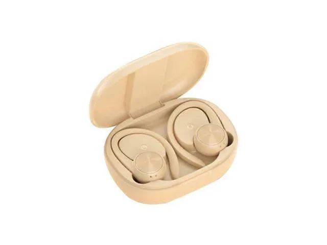 LORDWORLD LORDWORLD Wireless Earhook Bluetooth Headset with Mic, Noise Cancelling, Yellow — product photo