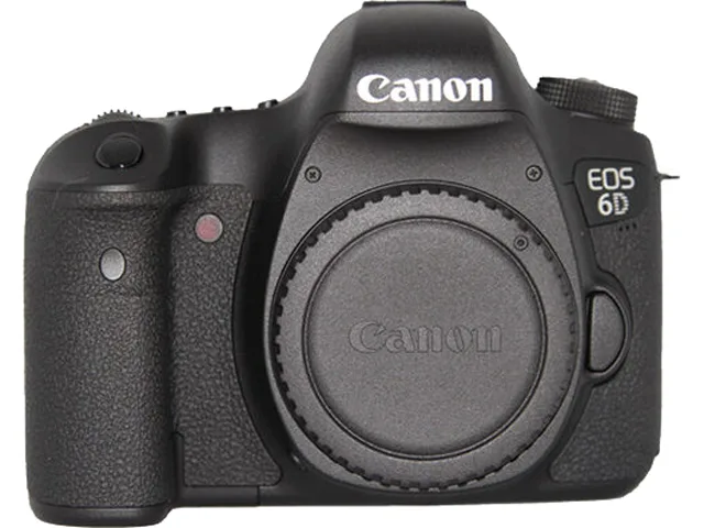 Black full-frame DSLR camera body in kit box, no lens included