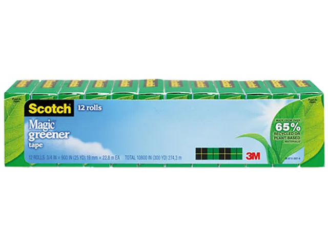 Scotch Scotch Magic Greener Tape 81212P 12 pack 53% plant-based — product photo