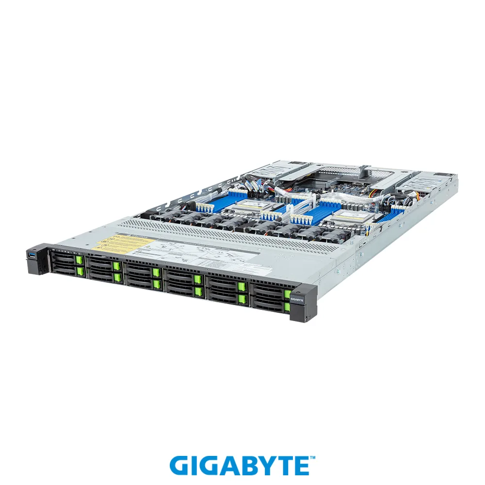 GIGABYTE GIGABYTE R183-Z94-ACV1 barebone server 1U 12-bay 24 DIMM DDR5 6000 — product photo