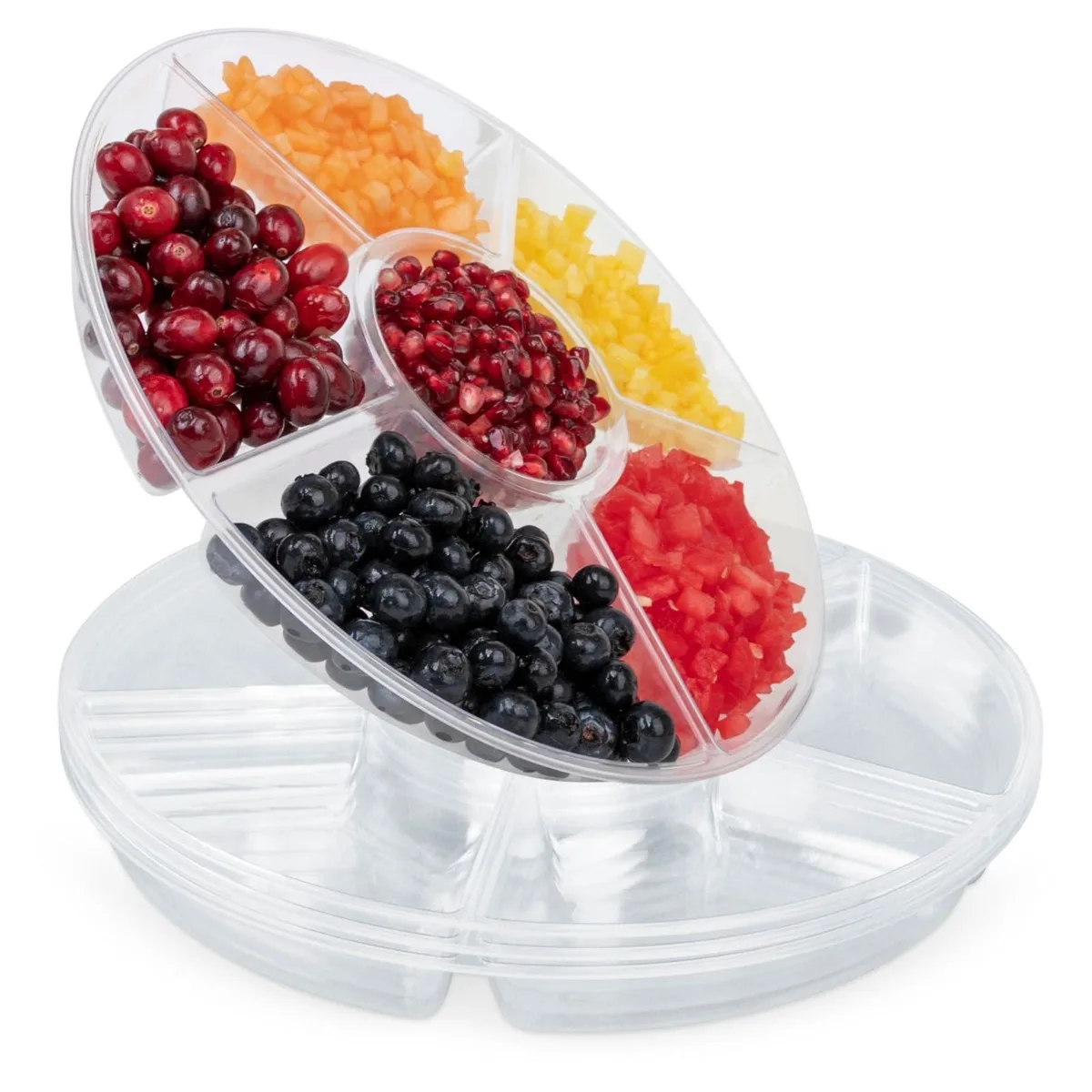 DNBeffulgent DNBeffulgent 4 Pack 6 Section 12 in Clear Plastic Serveware — product photo