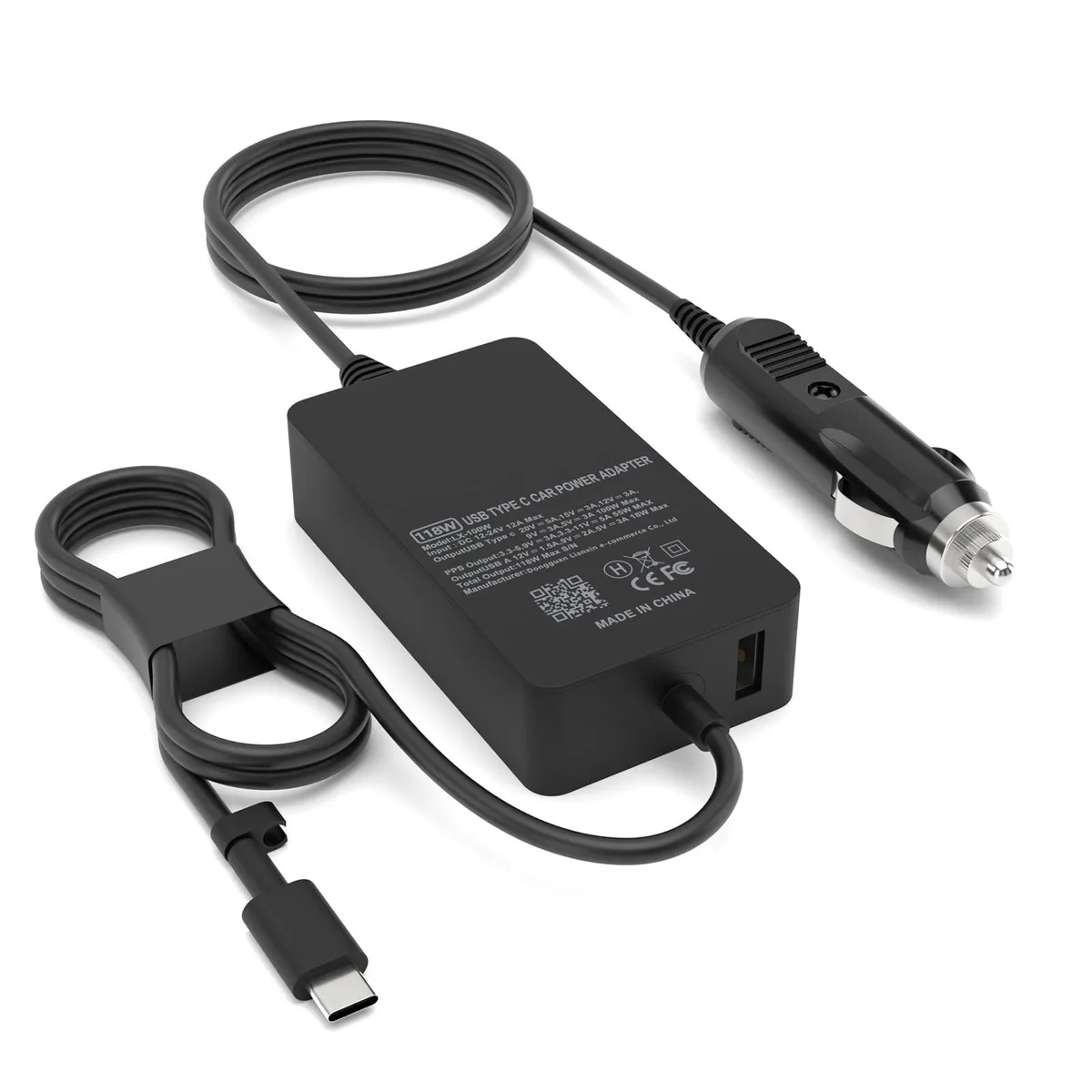  Ruilezyo LX-130W 100W USB-C Laptop Car Charger — product photo
