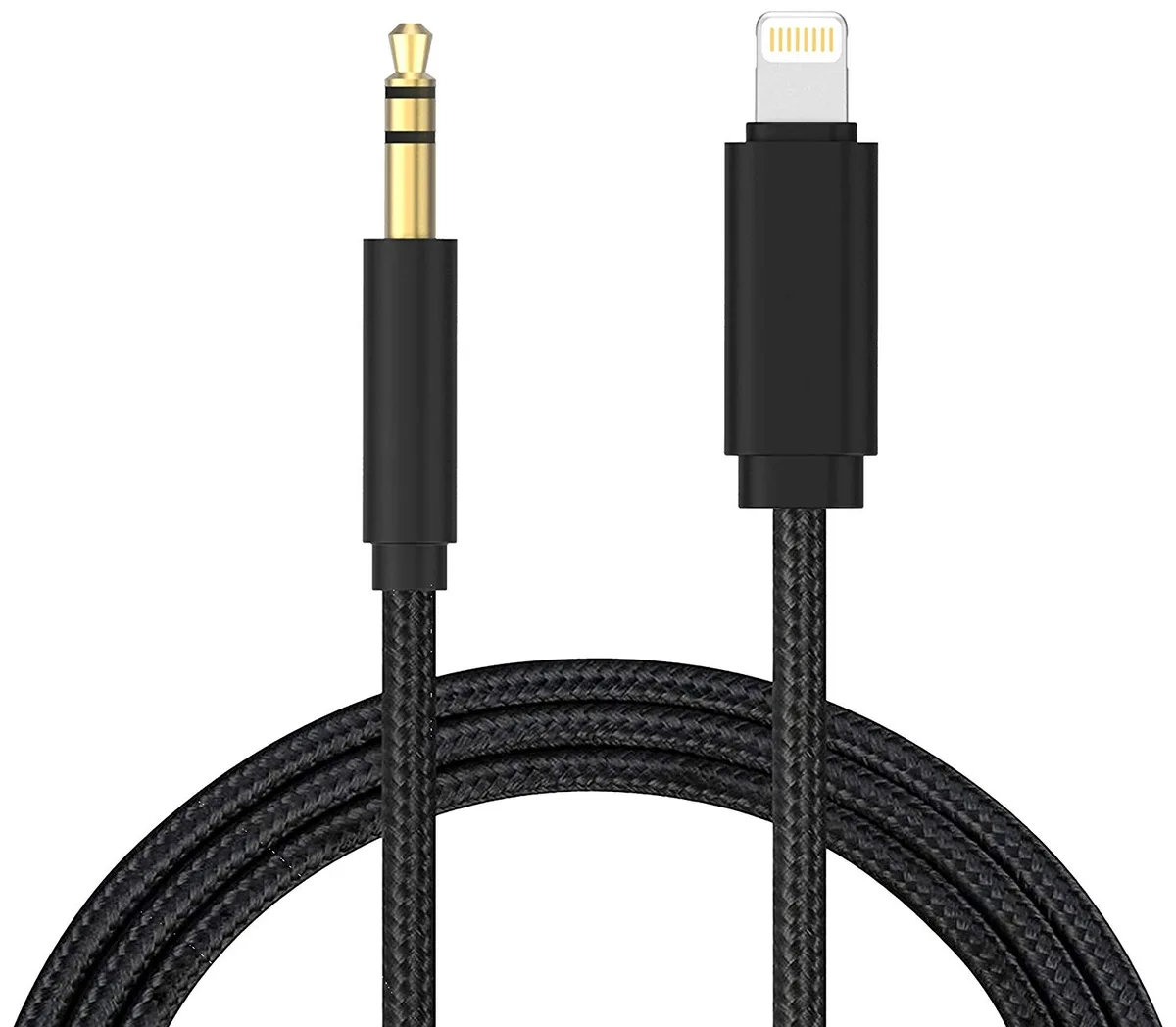 Corn Electronics Corn Electronics Lightning to 3.5mm Male Aux Stereo Audio Cable Black — product photo