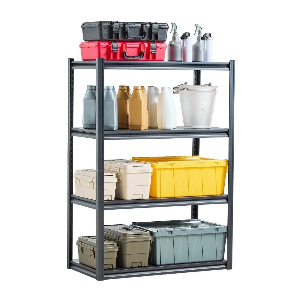 VEVOR VEVOR 4 Tier Storage Shelves 20" D x 40" W x 57" H 2400 lbs Black — product photo