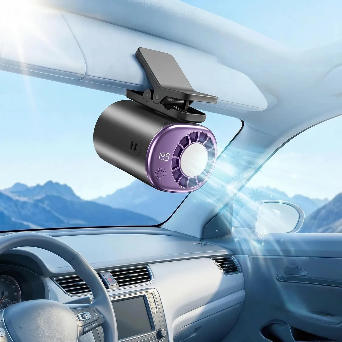  qishuihui42-1 outdoor fan 10 W 200 speeds 360° clip-on — product photo