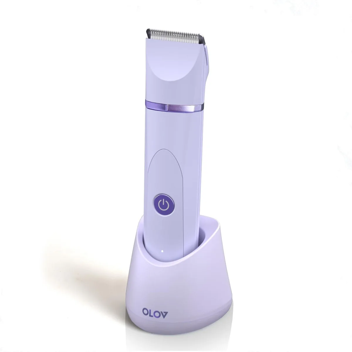 Black five-head shaver with ceramic blades and USB dock