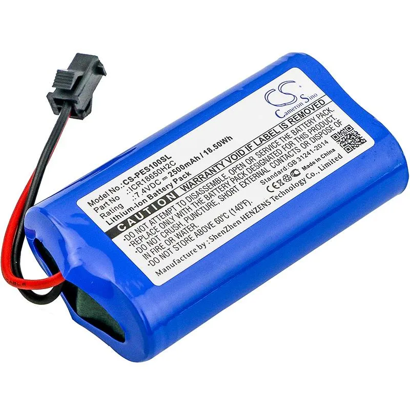 Rectangular black replacement battery for ELIS device