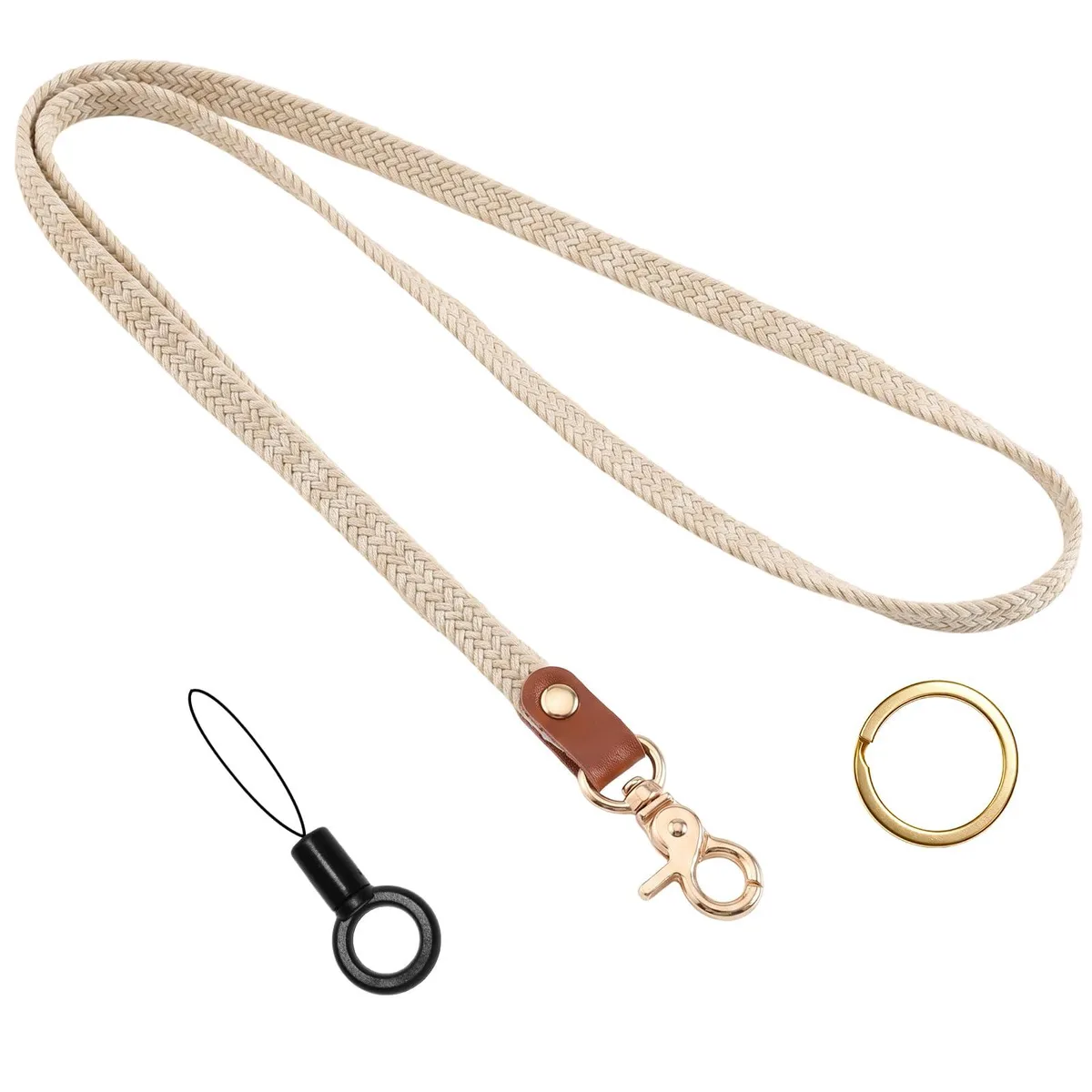 Bgfhna Elastic Braided Lanyard Beige One Size — product photo