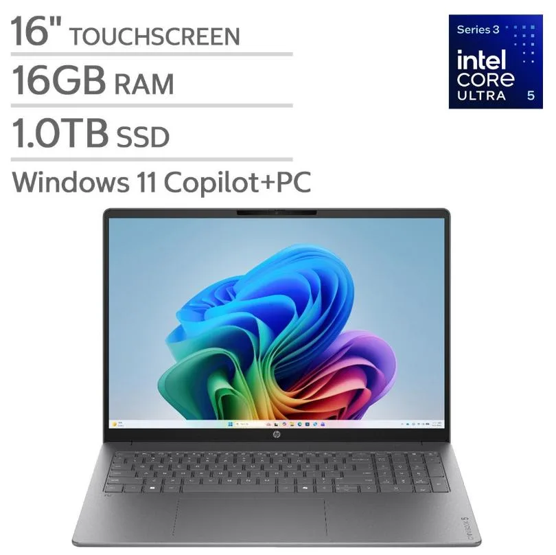 HP HP OmniBook 5 16-cd0055cl 16" Touchscreen Core Ultra 5 322 16GB 1TB SSD — product photo