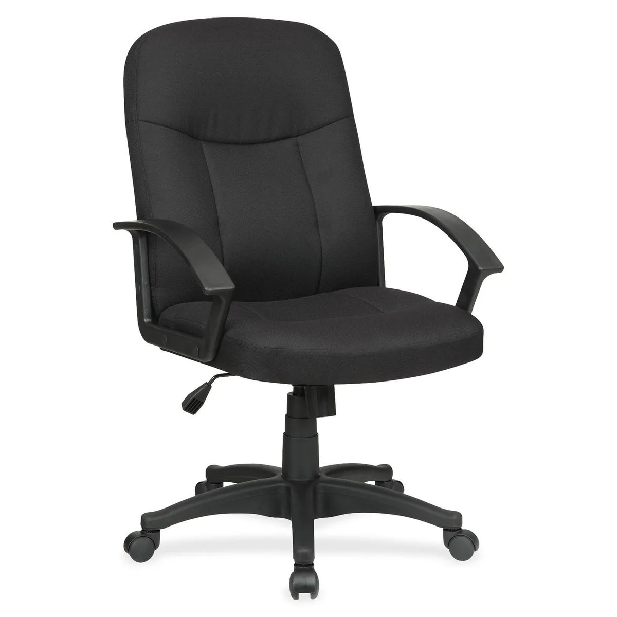 Lorell Lorell 84552 Executive Mid-Back Chair Black Fabric — product photo