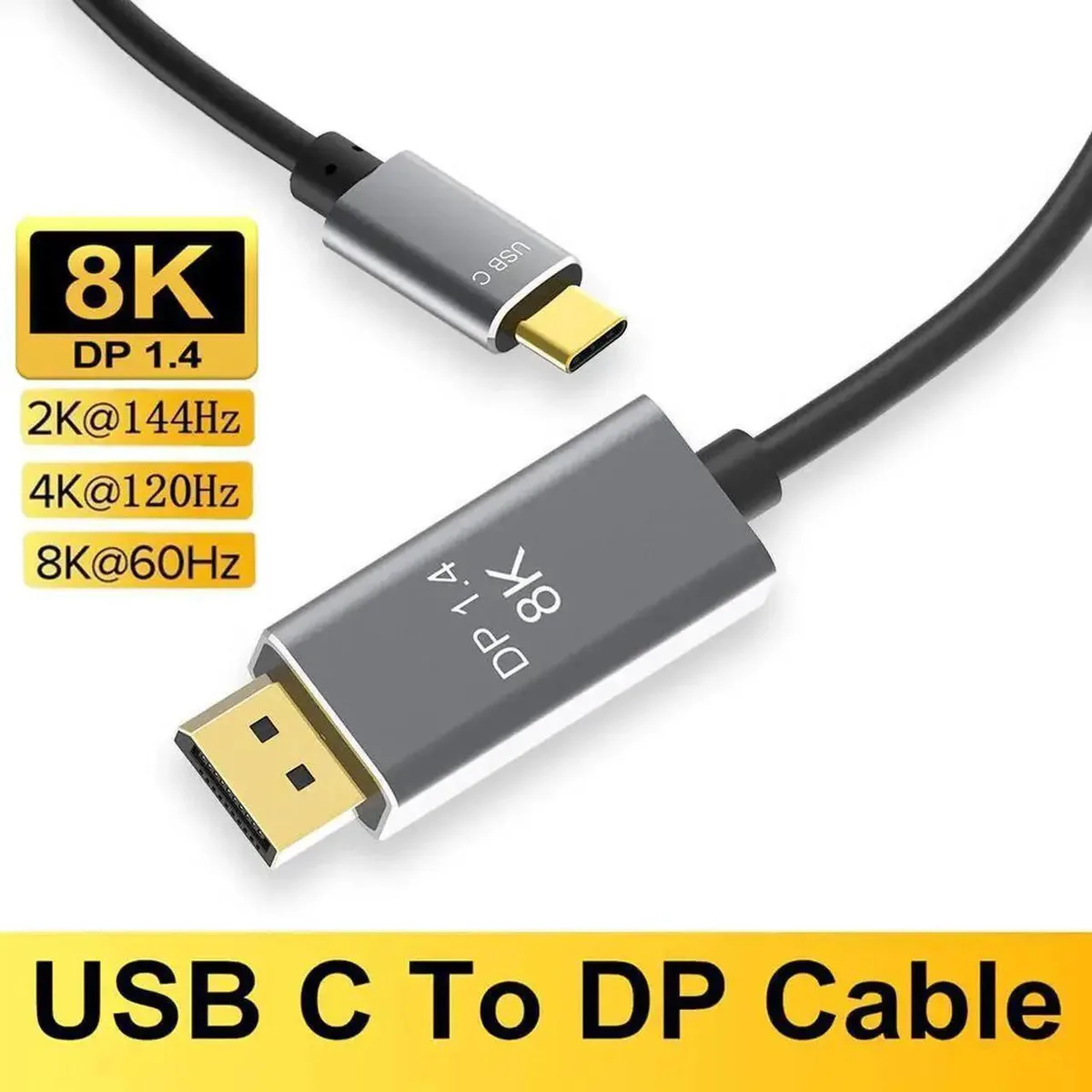 Vszerda Vszerda USB-C to DisplayPort 1.4 cable 3 m 8K 60 Hz 4K 144 Hz — product photo