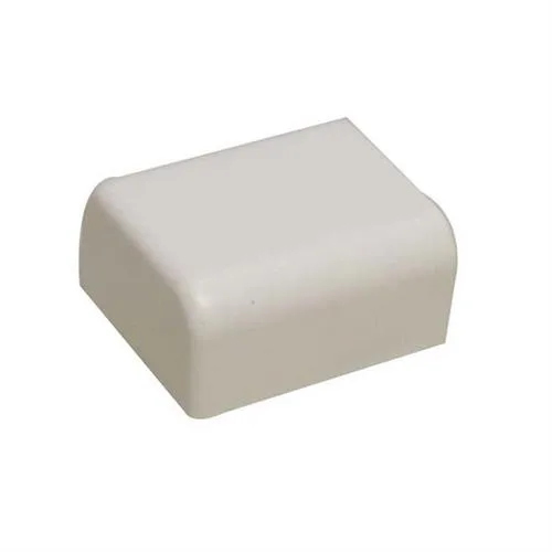 PREMIERE RACEWAY PRODUCTS PREMIERE RACEWAY PRODUCTS FEC-72414 1" White End Cap cord cover — product photo