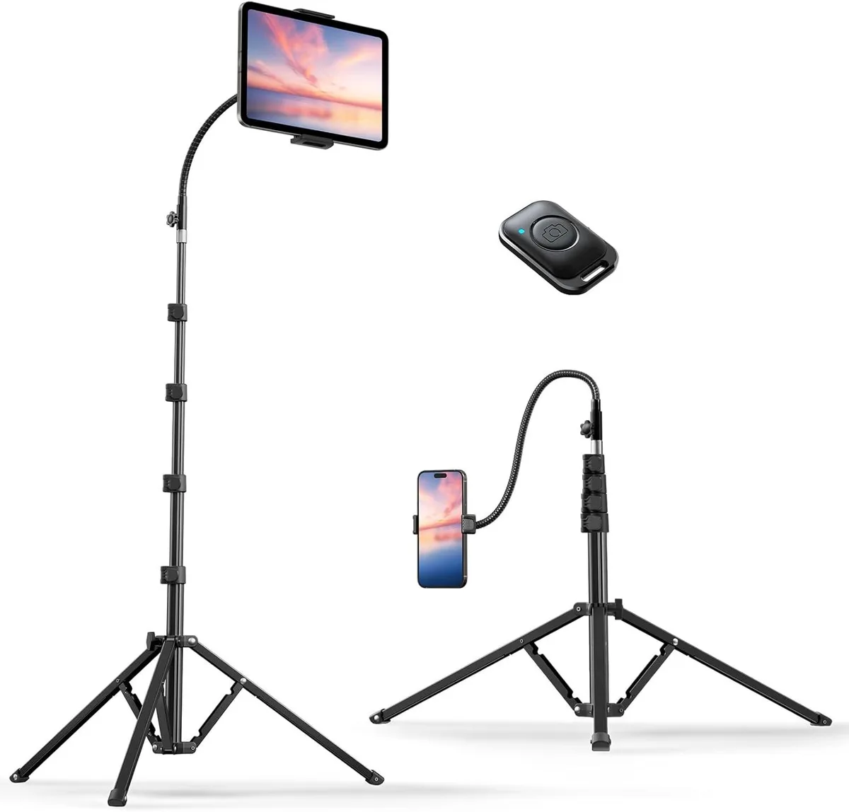 MCHOSE MCHOSE Heavy Duty Tablet Tripod Stand 82in with Remote and Gooseneck — product photo