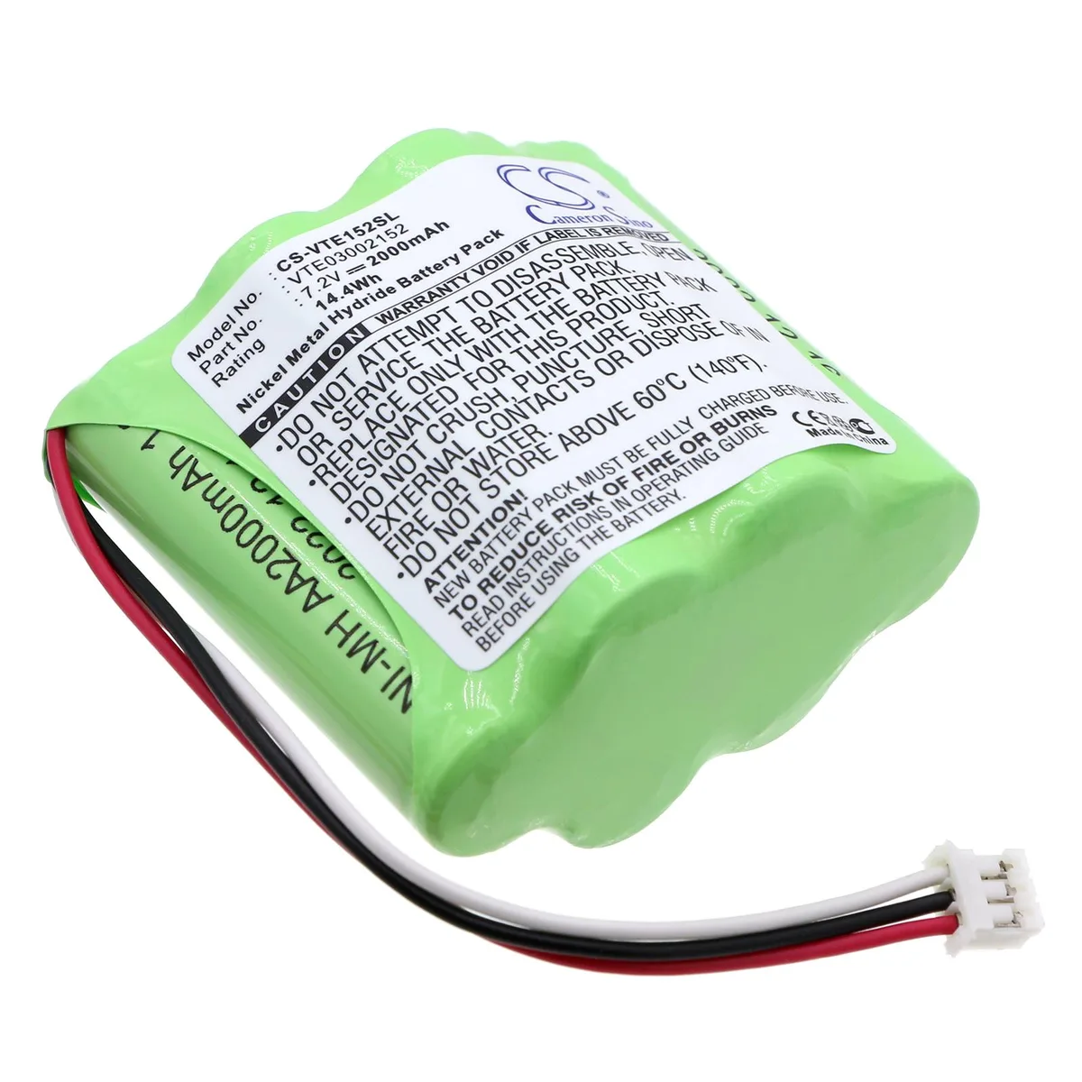 Centenex Electronics Centenex Electronics DS-CS-VTE152SL 7.2V 2000mAh Ni-MH Green GPS Battery — product photo