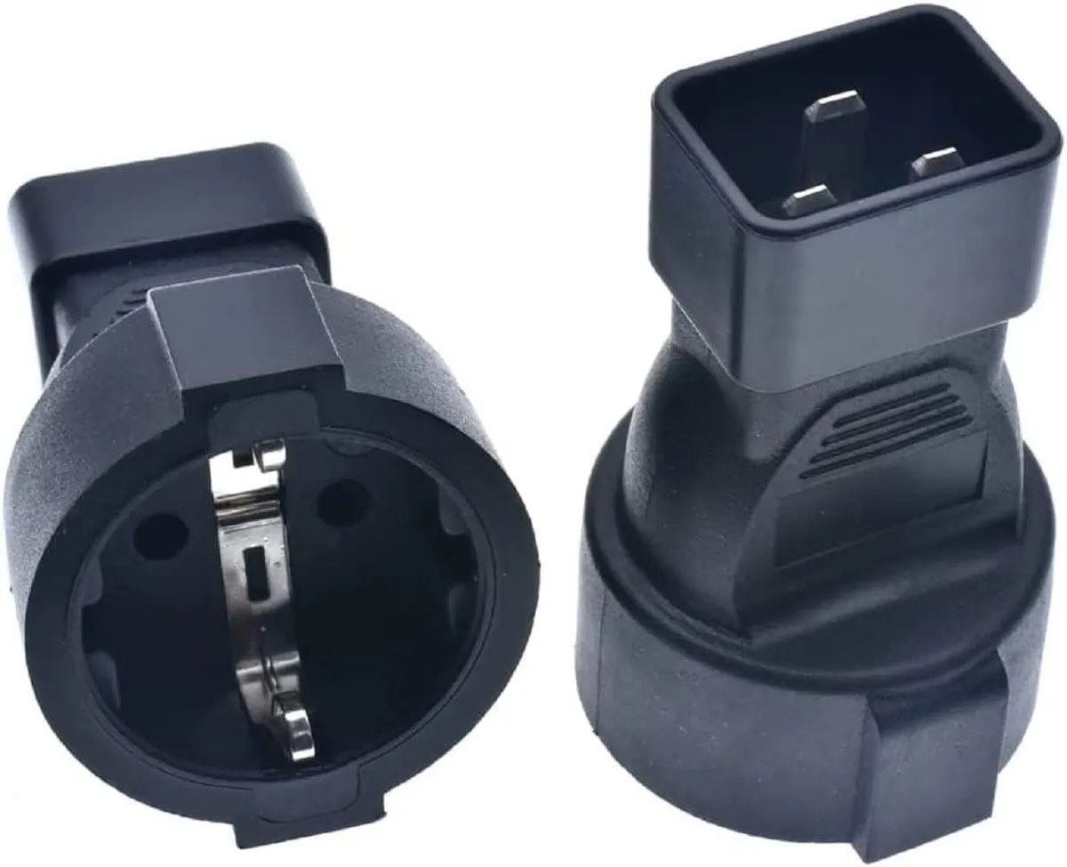 TeKit TeKit IEC C20 to EU Schuko Power Adapter Black 16A 250V — product photo
